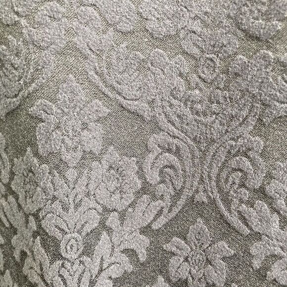 J Jill Women's‎ Gray Jacquard Floral Jacket Size 12 Retro Textured Elegant Boho - Picture 3 of 13